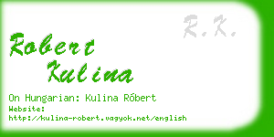 robert kulina business card